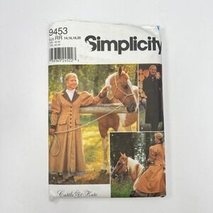 Vintage Simplicity Cattle Kate Carriage and Buggy Coat 14-20 Sewing Pattern 9453